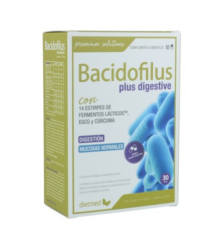 Bacidofilus Plus - 60 Cápsulas - Dietmed